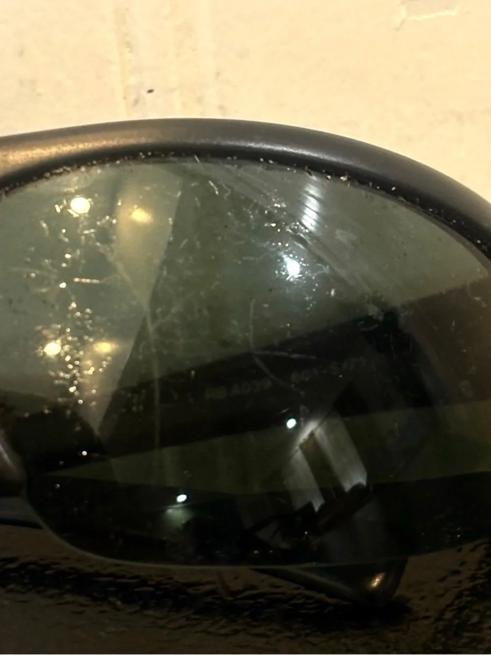 Vintage RAY BAN RB 4039 601/71 Acetate Sport Wrap Sunglasses Italy poor